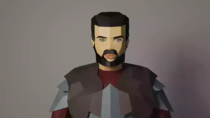 Warrior Low Poly man