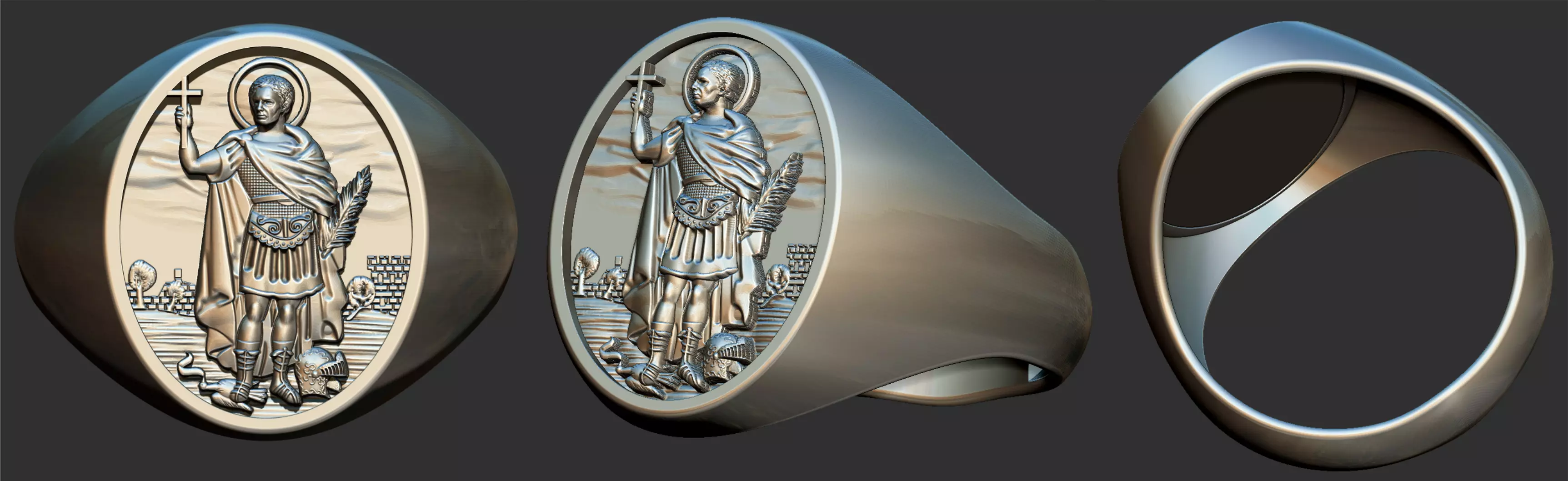 Saint Expeditious Ring - Anel Santo Expedito 3D print model