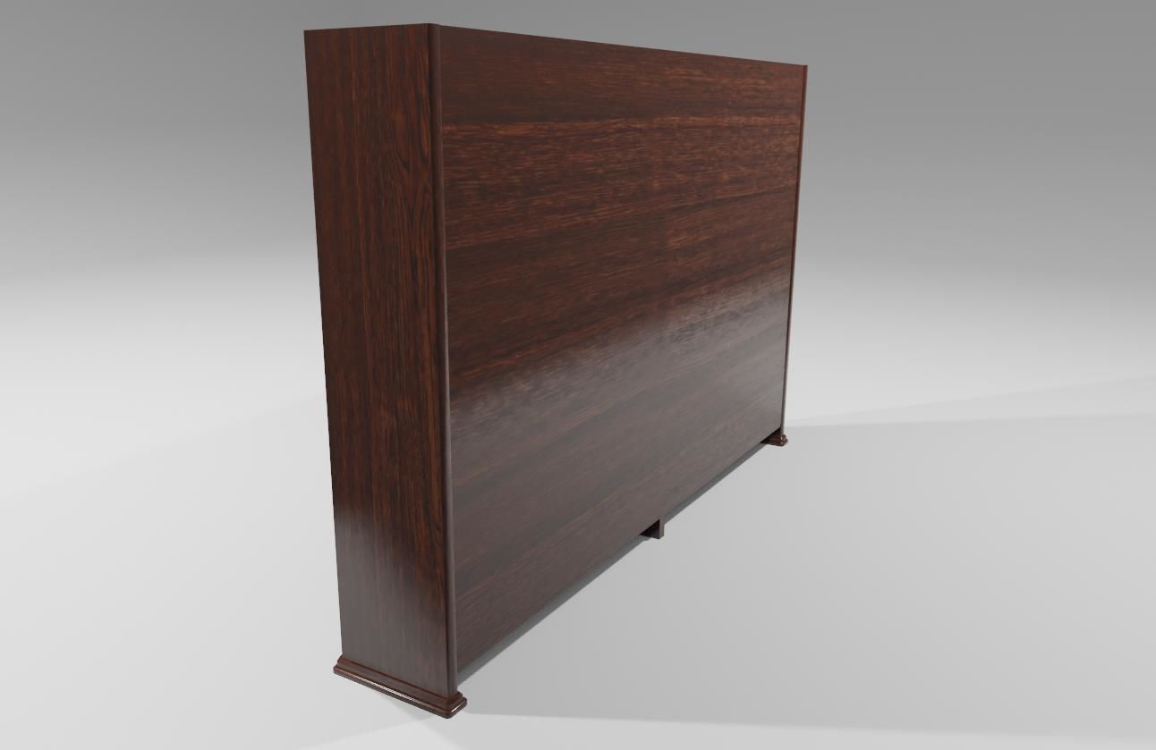 Old Wood Bookcase - Library - Estante de Livros Low-poly 3D model_7