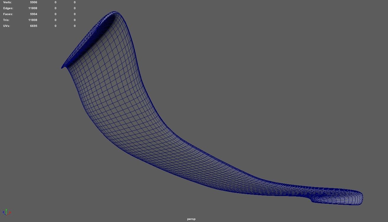 Front Bumper Lip Car 01 Low-poly 3D model_9