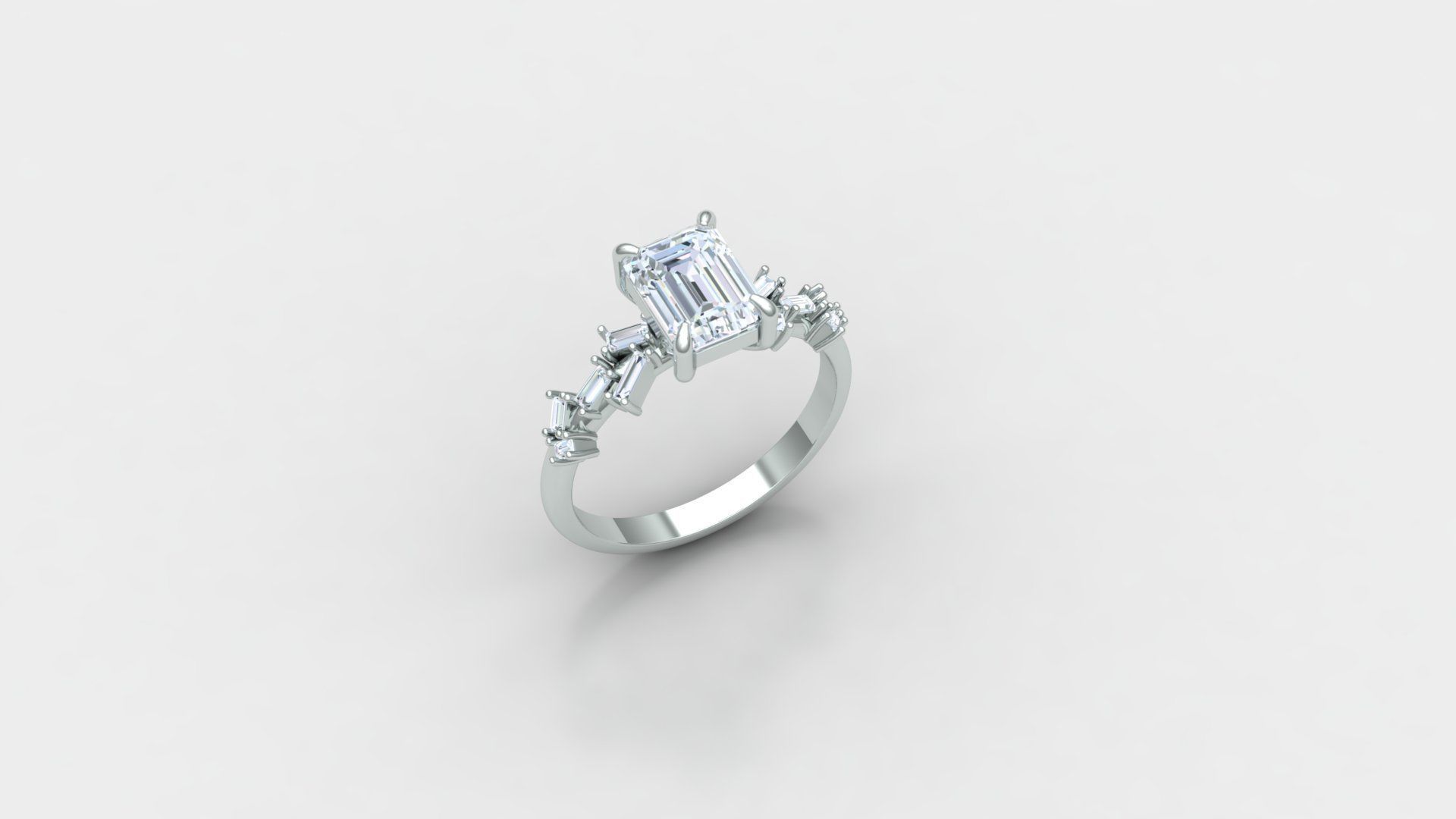 woman ring 3D print model_4