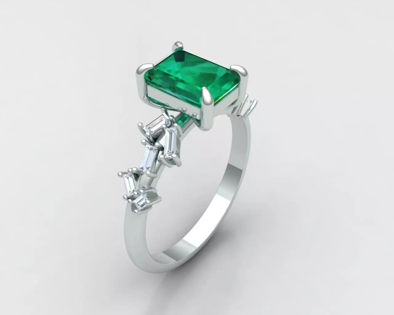 woman ring 3D print model_0