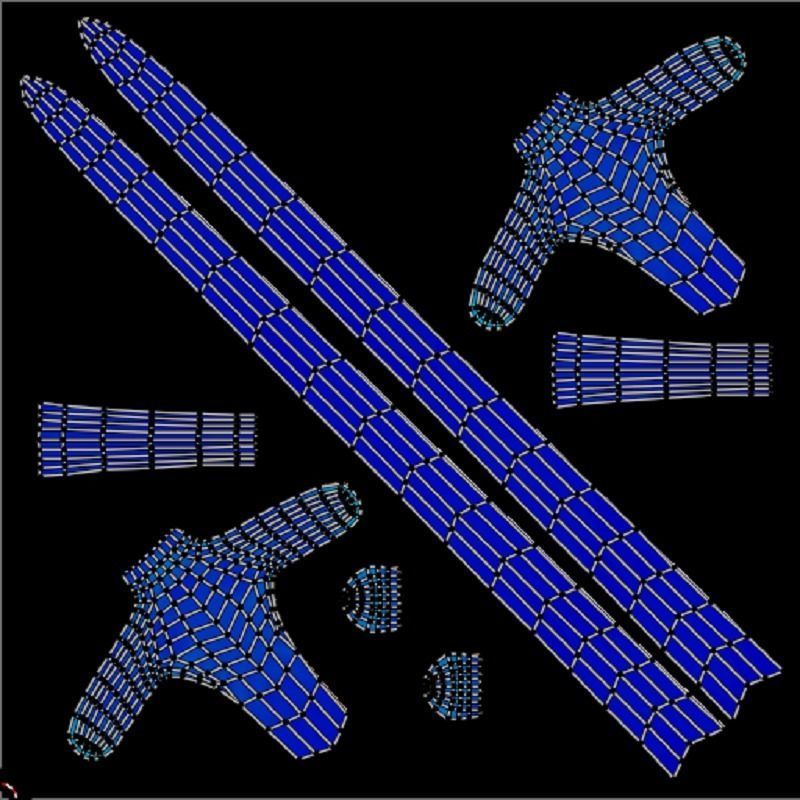 Weapon two handed fantasy longsword sword Low-poly 3D model_14