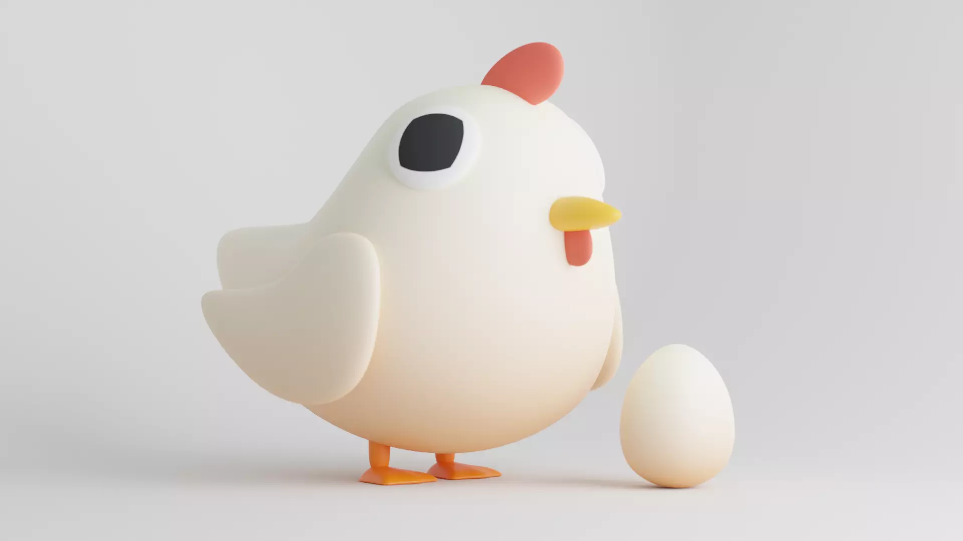 Stylized Low-Poly Chicken for Blender Low-poly 3D model