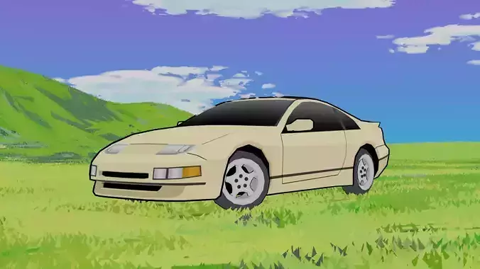 Nissan 300ZX Z32 Low-poly 3D model
