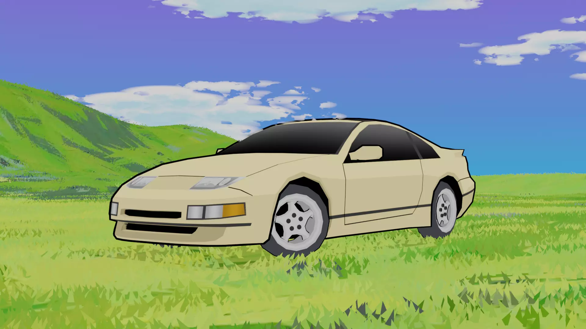 Nissan 300ZX Z32 Low-poly 3D model_0