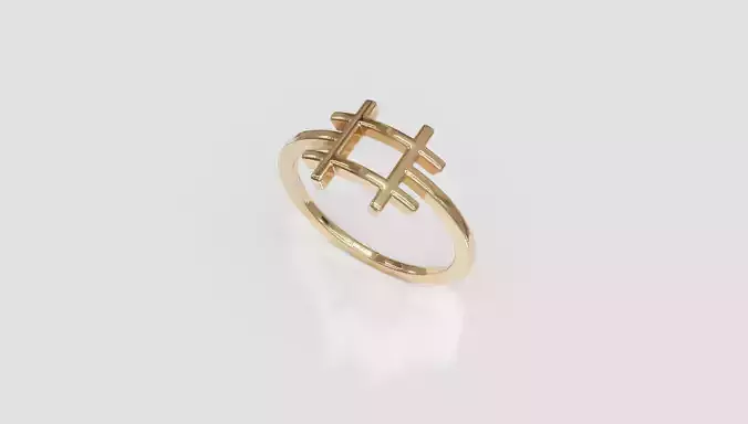 Hashtag design ring