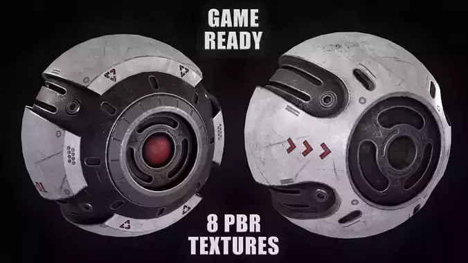 Sci-fi Camera Drone Low-poly 3D model