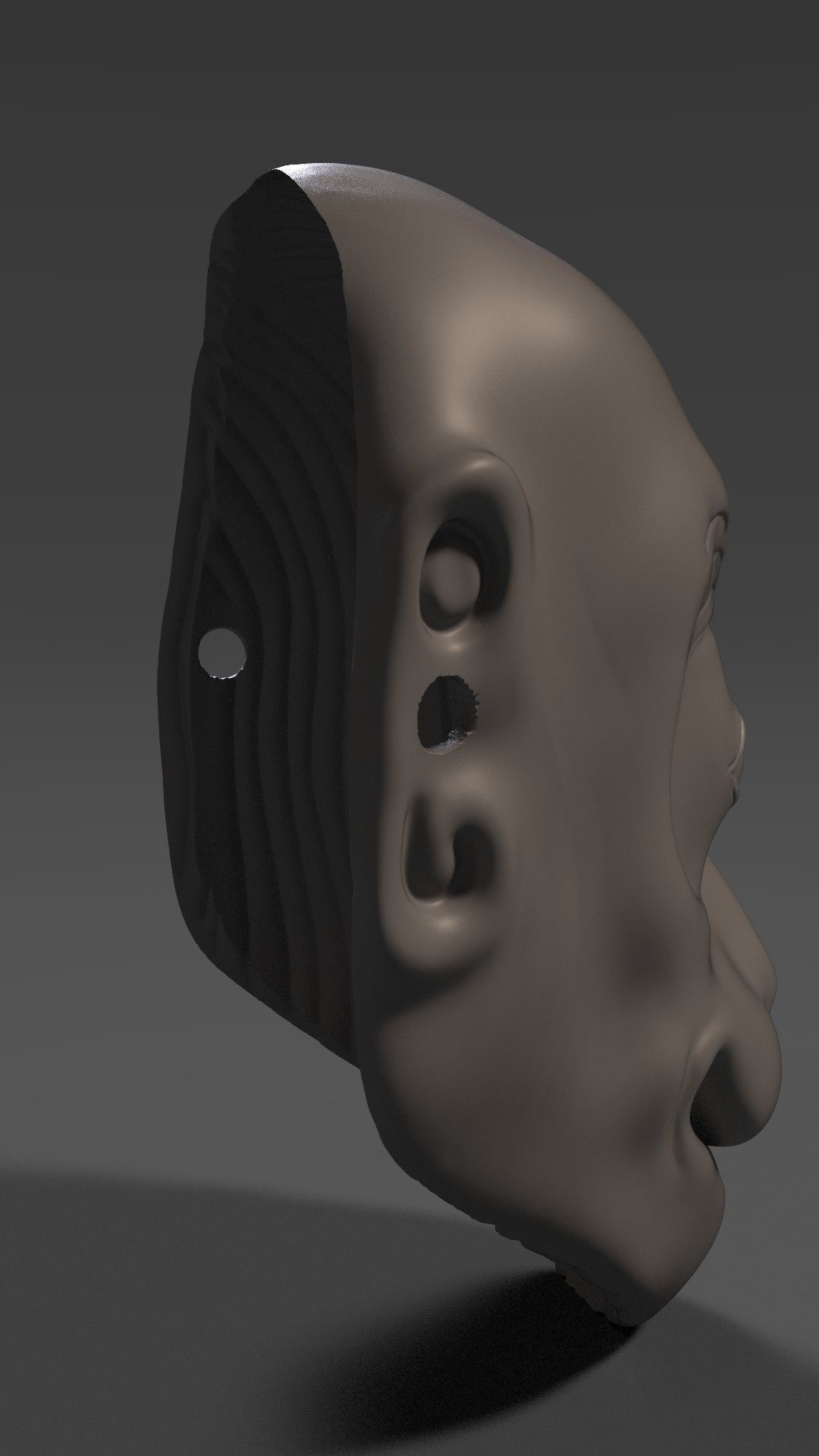 Soru mokey japanese mask 3D print model_2