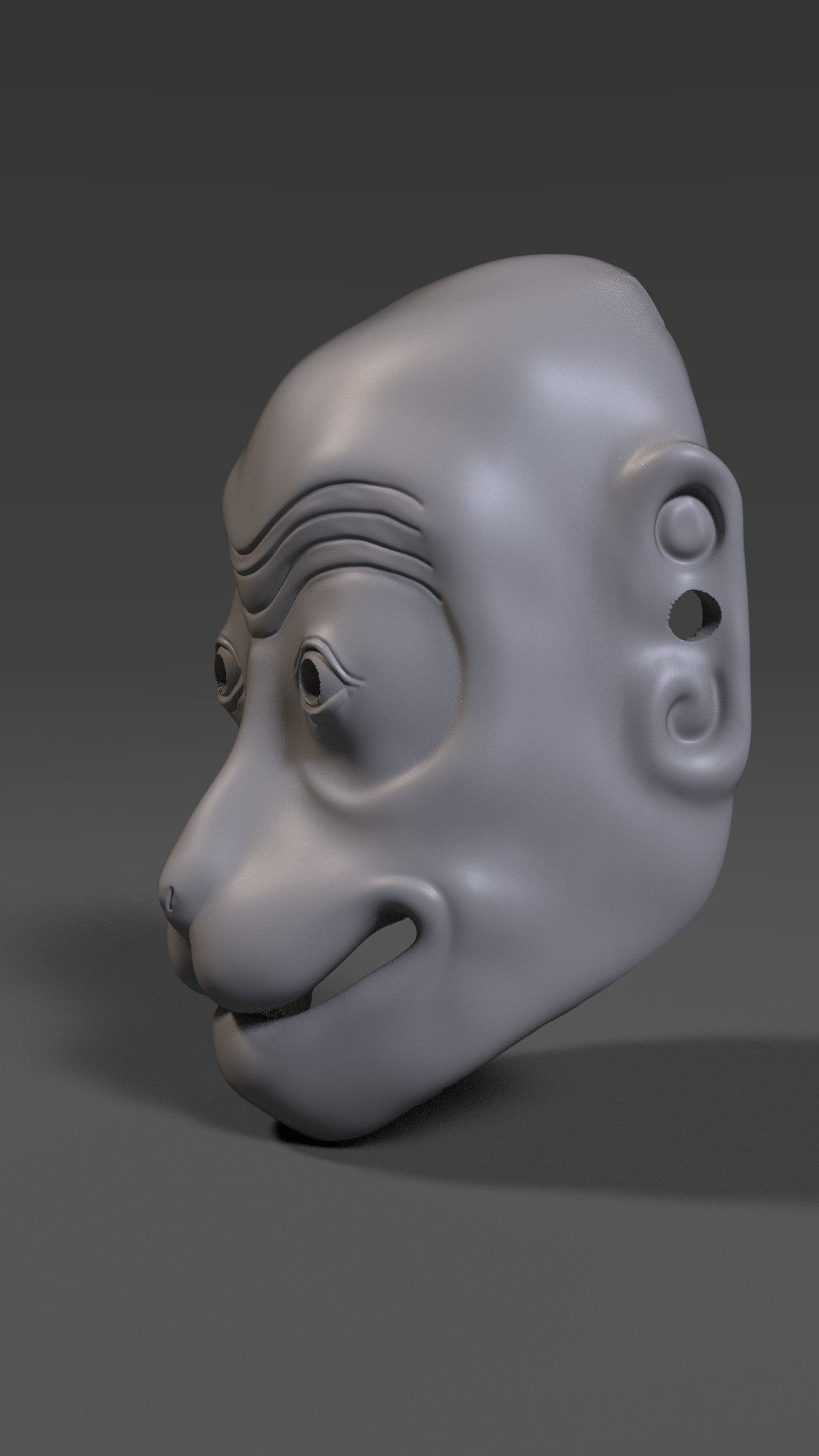 Soru mokey japanese mask 3D print model_1