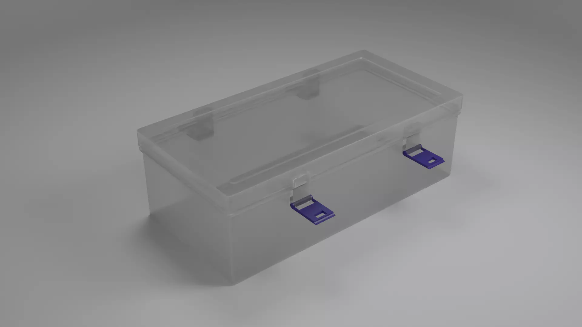 Transparent plastic container Low-poly 3D model