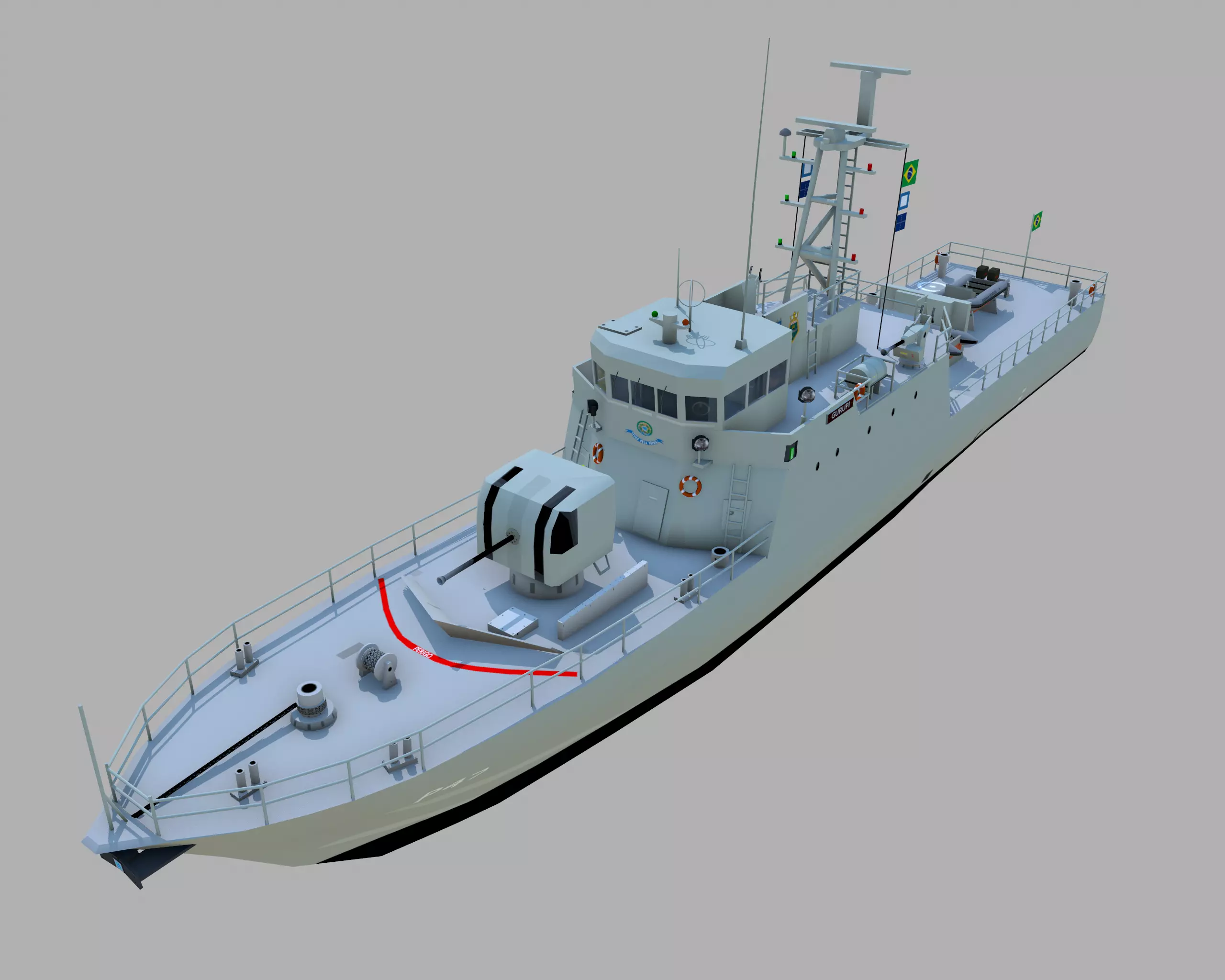 NPa Gurupi - P 47 Low-poly 3D model