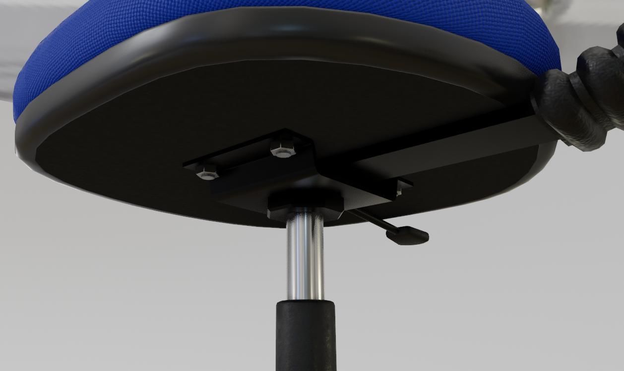 Office Chair Adjustable - Cadeira de Escritorio Low-poly 3D model_16