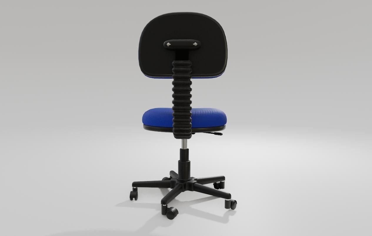 Office Chair Adjustable - Cadeira de Escritorio Low-poly 3D model_10
