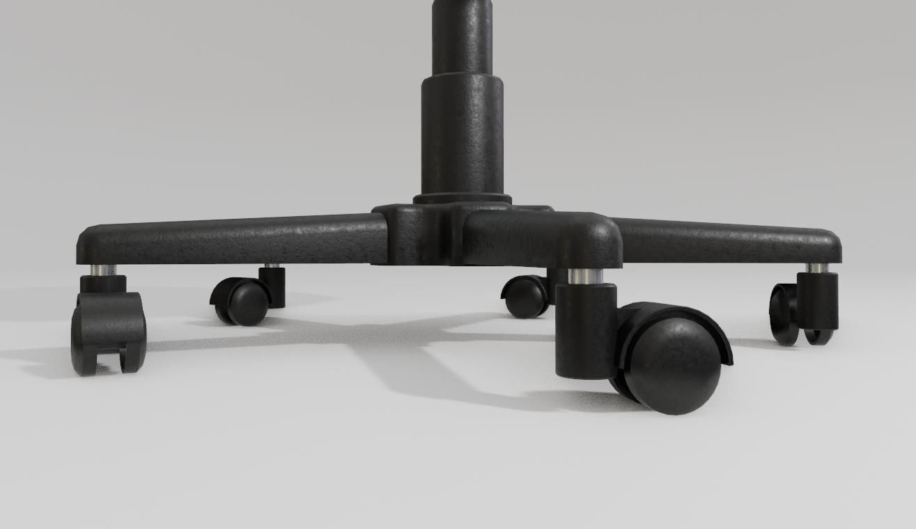 Office Chair Adjustable - Cadeira de Escritorio Low-poly 3D model_5