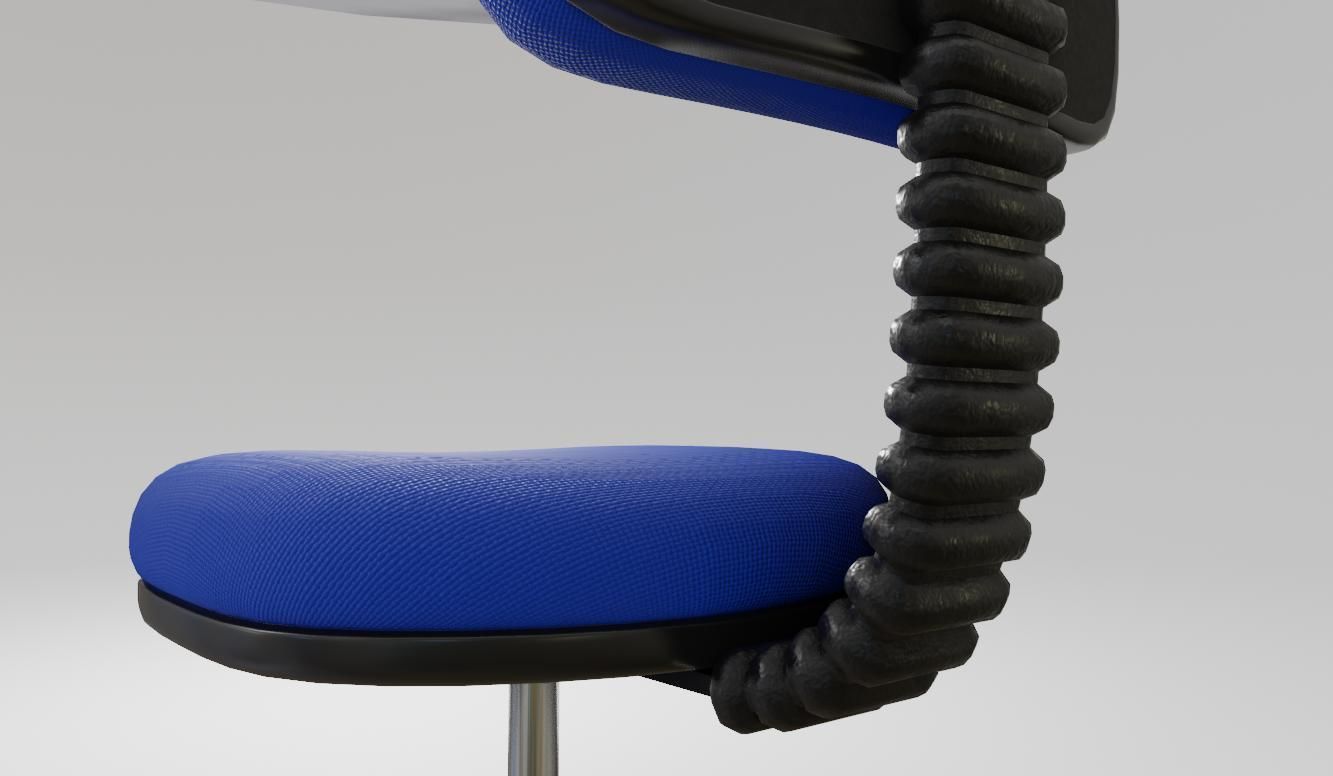 Office Chair Adjustable - Cadeira de Escritorio Low-poly 3D model_15