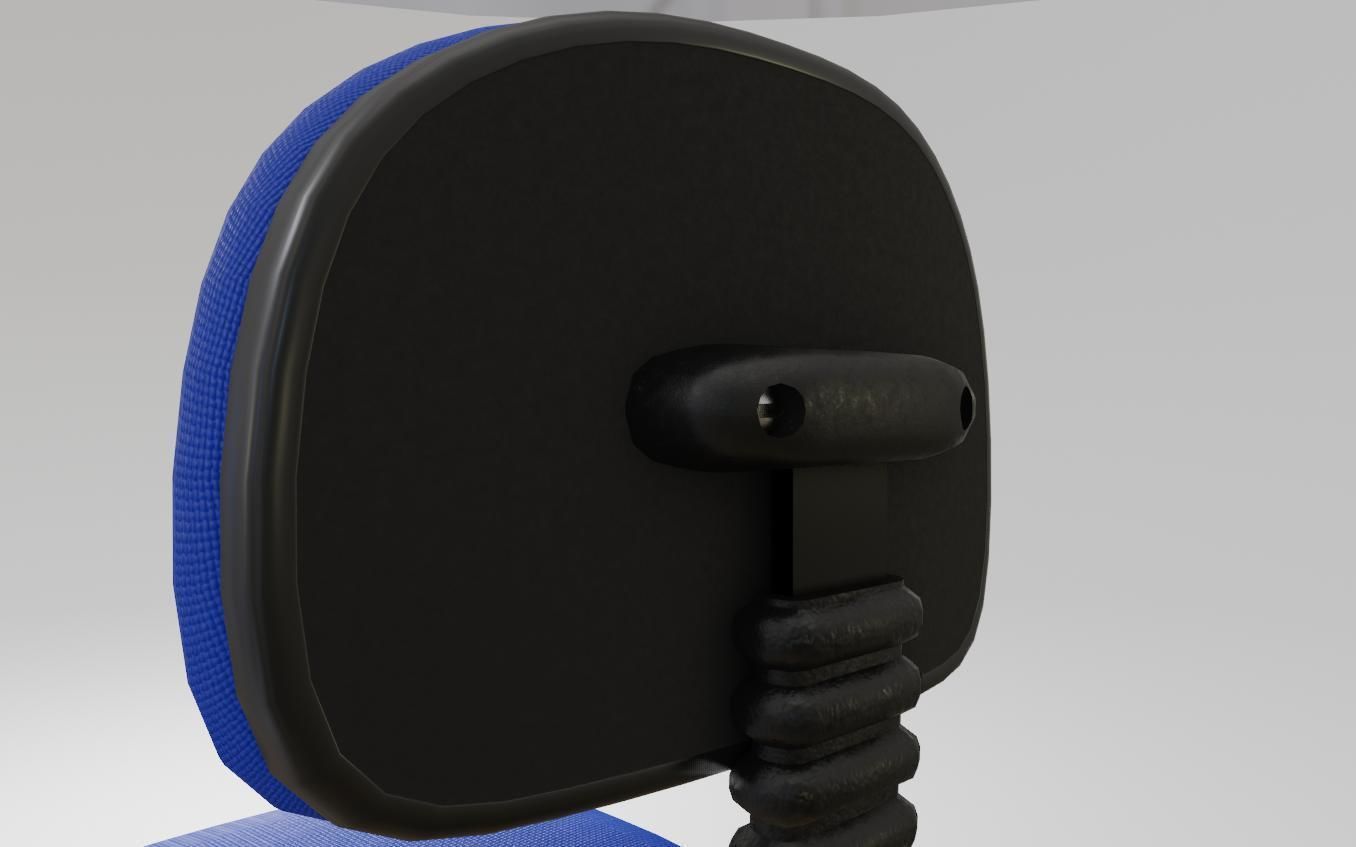 Office Chair Adjustable - Cadeira de Escritorio Low-poly 3D model_14