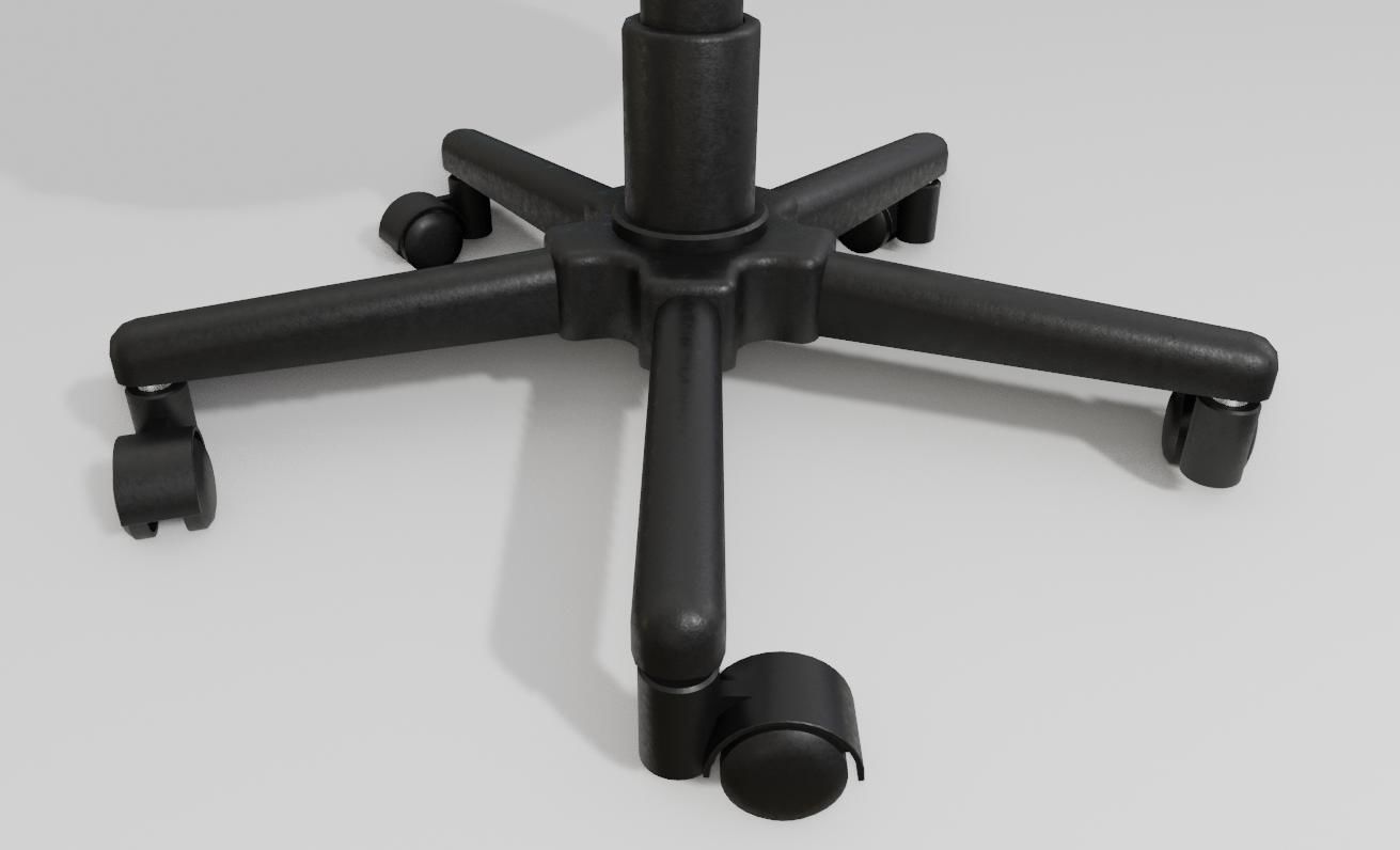 Office Chair Adjustable - Cadeira de Escritorio Low-poly 3D model_17