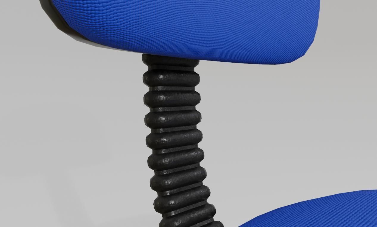 Office Chair Adjustable - Cadeira de Escritorio Low-poly 3D model_7