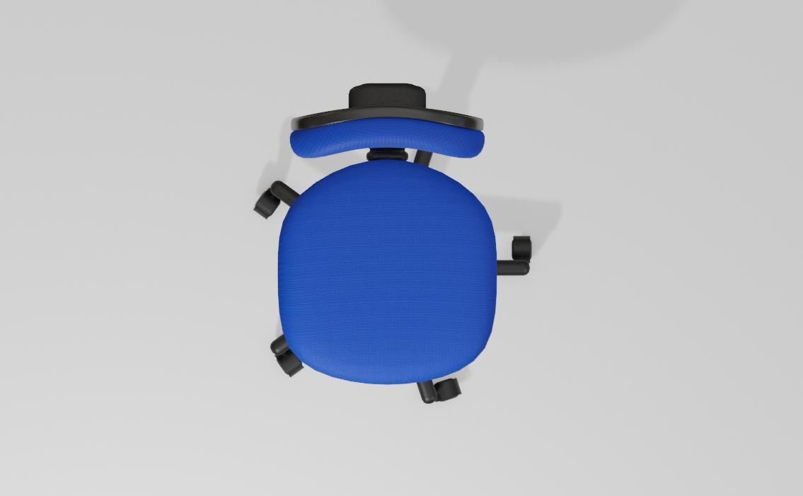 Office Chair Adjustable - Cadeira de Escritorio Low-poly 3D model_11