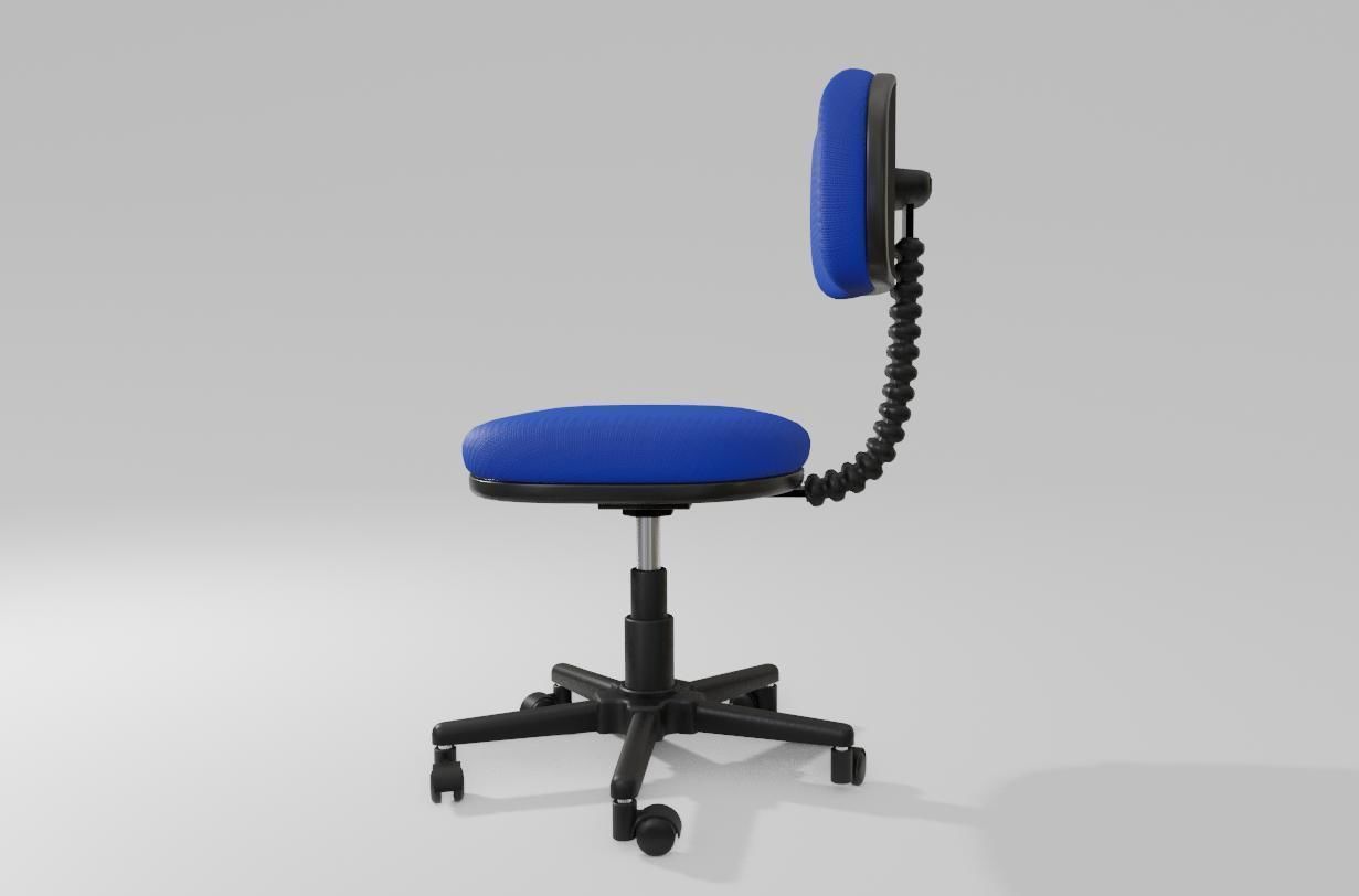 Office Chair Adjustable - Cadeira de Escritorio Low-poly 3D model_8