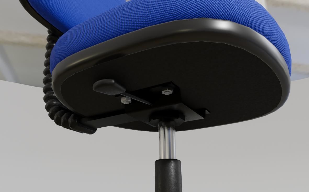 Office Chair Adjustable - Cadeira de Escritorio Low-poly 3D model_6