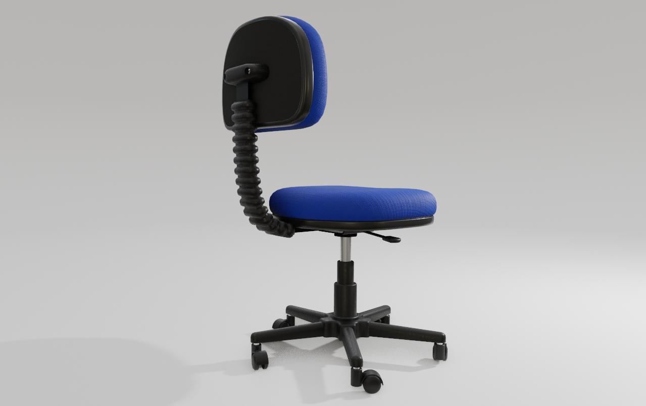 Office Chair Adjustable - Cadeira de Escritorio Low-poly 3D model_2