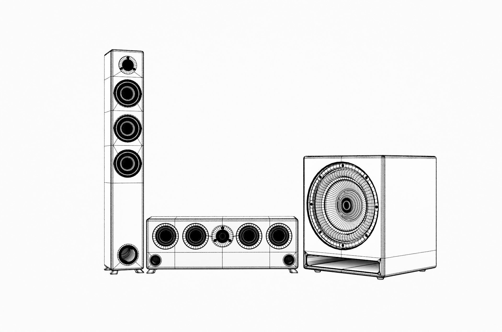 Speaker System 01 3D model_28