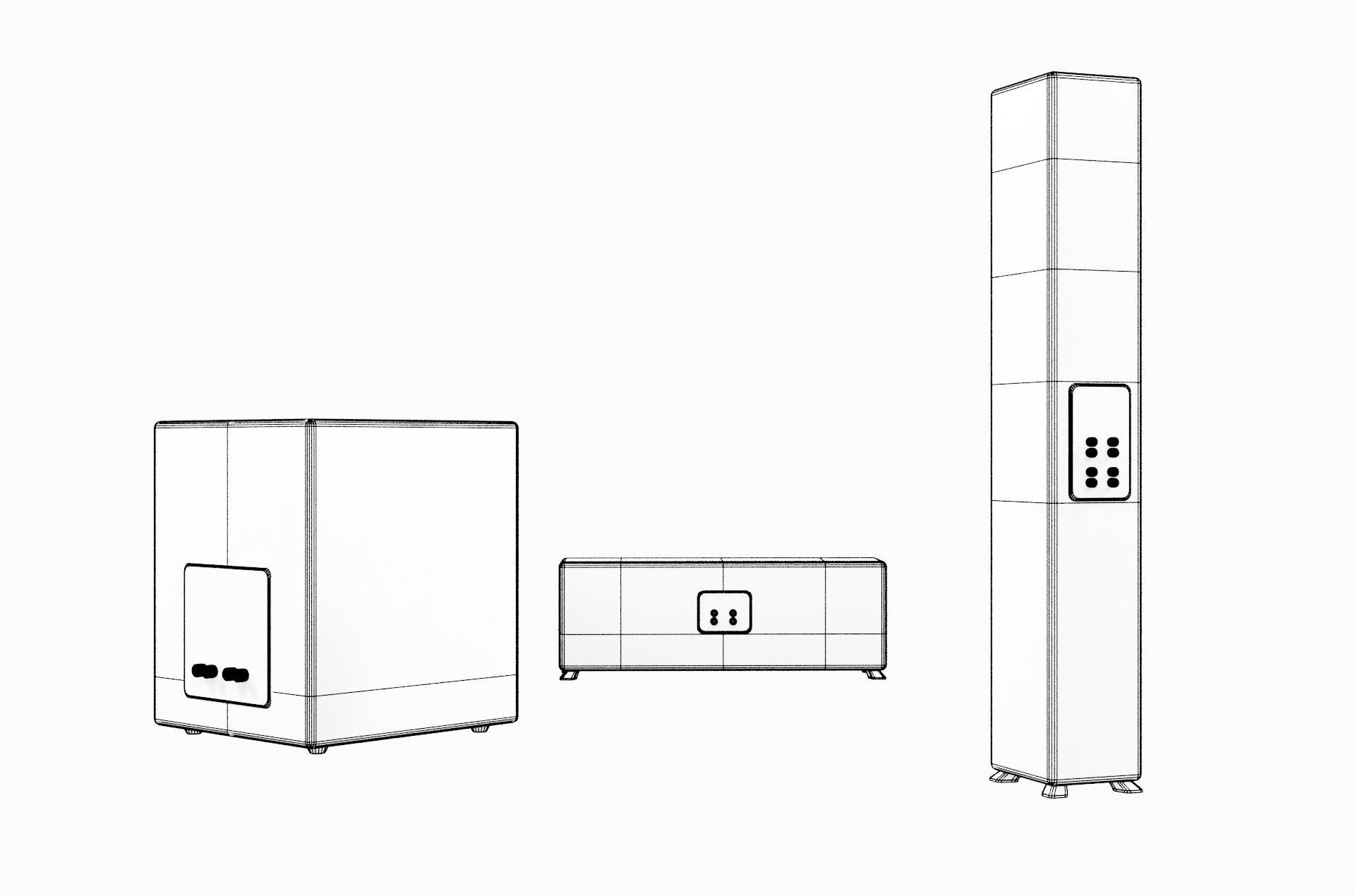 Speaker System 01 3D model_29