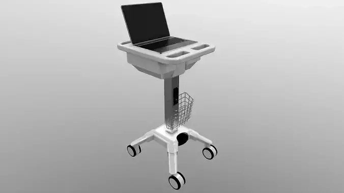 Mobile Laptop Cart Low-poly 3D model
