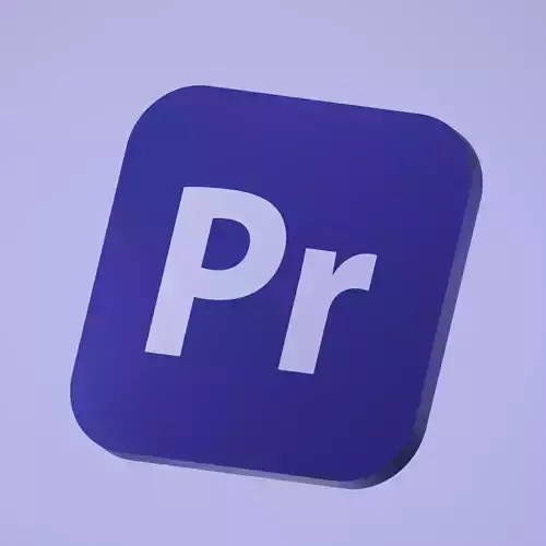 Adobe Premiere Pro Logo Icon 3D model