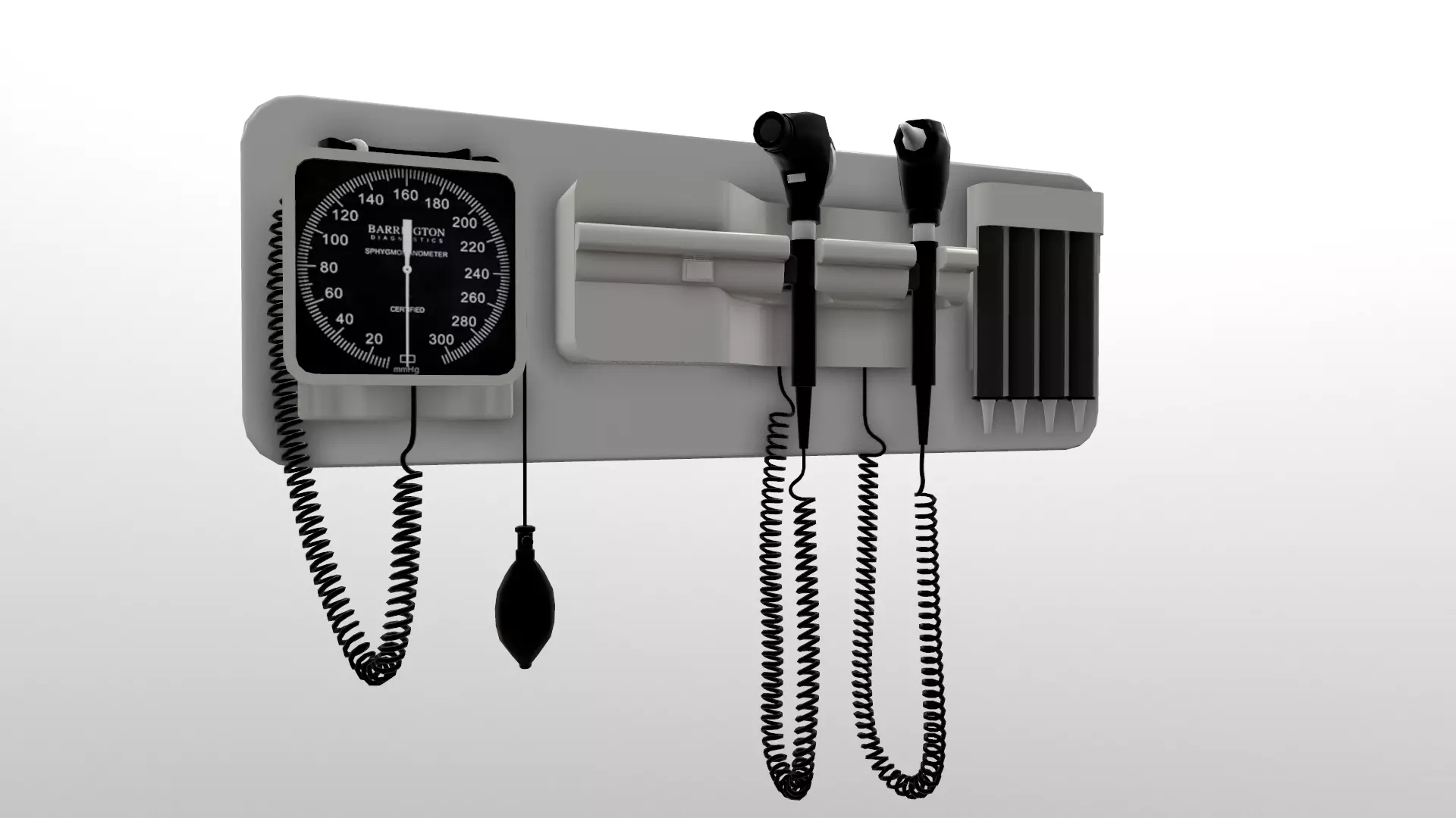 Wall Mounted Diagnostic Set Low-poly 3D model
