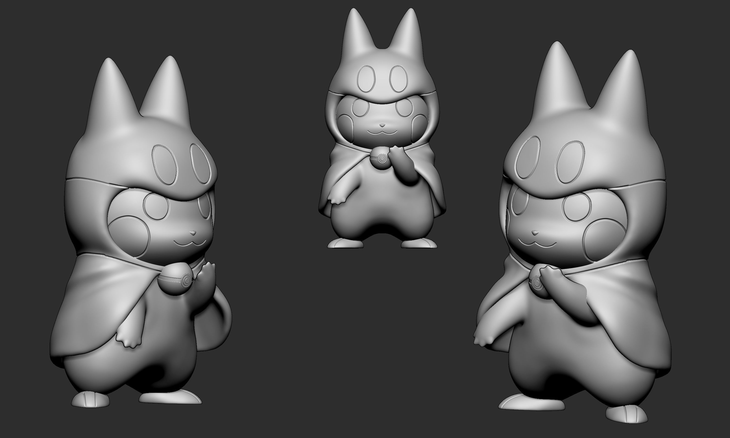 Pokemon - Pikachu Munchlax Cosplay Free 3D print model_4