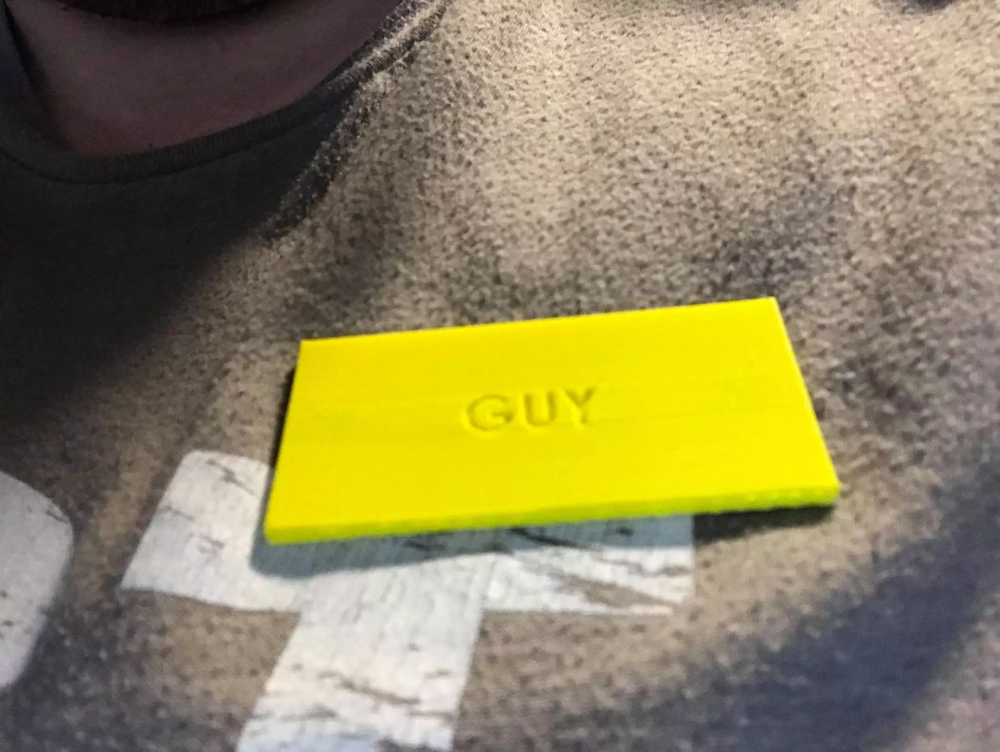 Free Guy Movie Cosplay Name Tag STL Free 3D print model