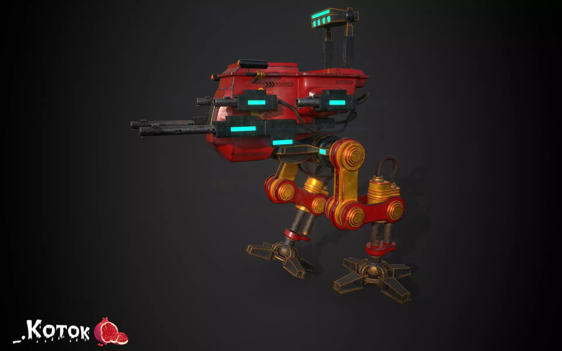 AssaultMech robot Free low-poly 3D model
