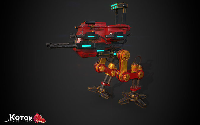 AssaultMech robot Free low-poly 3D model