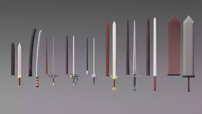 Low Poly Sword Sets
