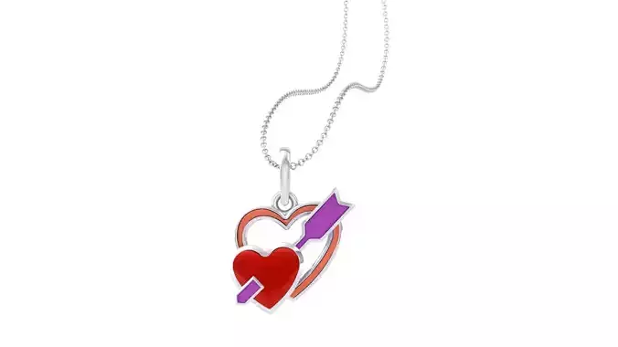 Kids Heart Pendants 3dm STL OBJ FBX Renders Details