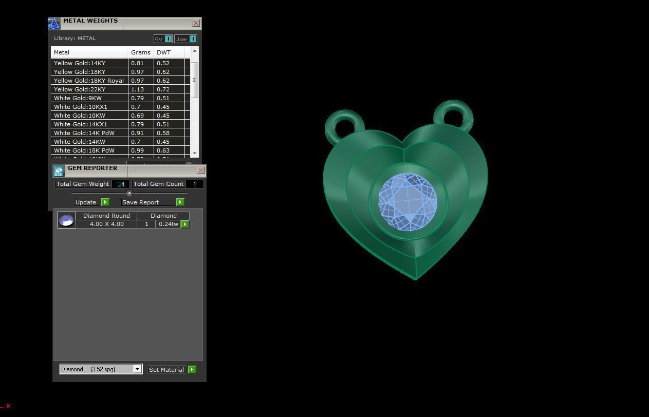 Kids Heart Pendants 3dm STL OBJ FBX Renders Details 3D print model_4