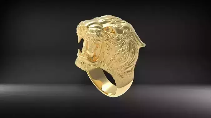 Mens Tiger Ring  3D print model