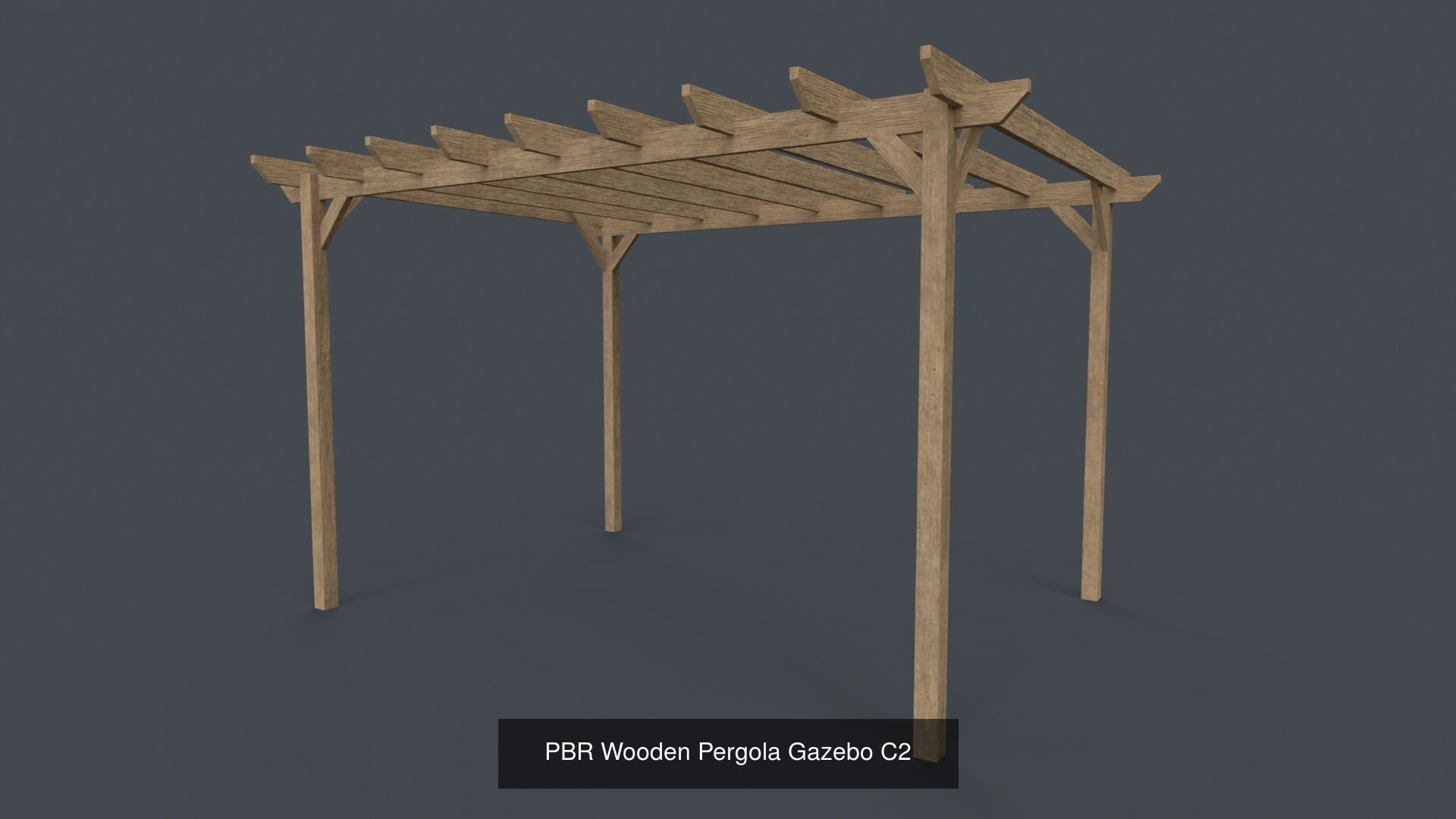 PBR Wooden Pergola Gazebo - Collection _94