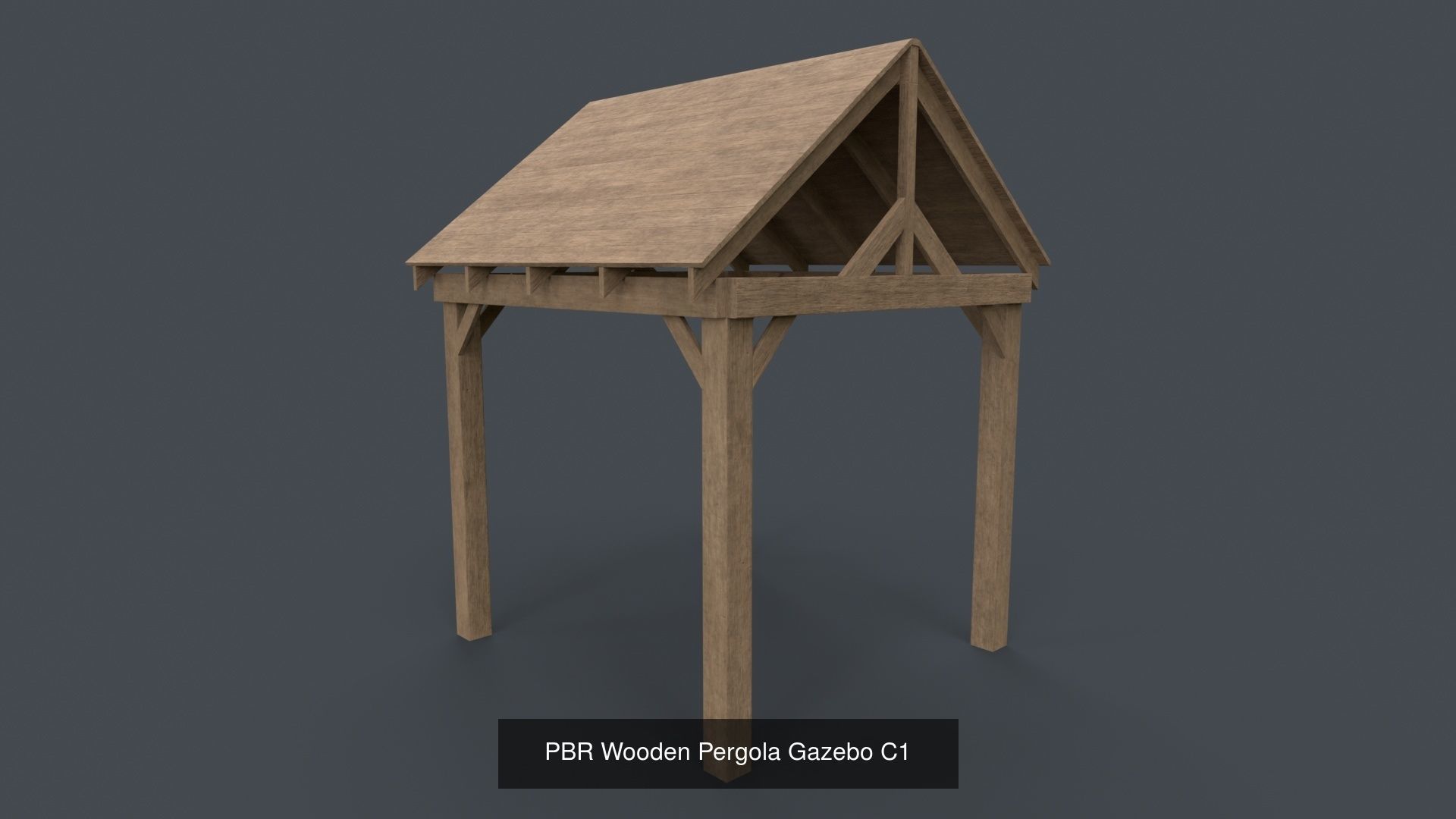 PBR Wooden Pergola Gazebo - Collection _93