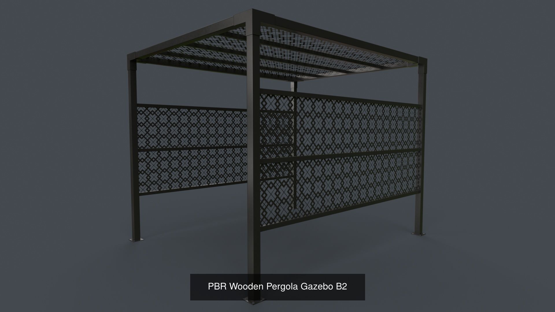 PBR Wooden Pergola Gazebo - Collection _90