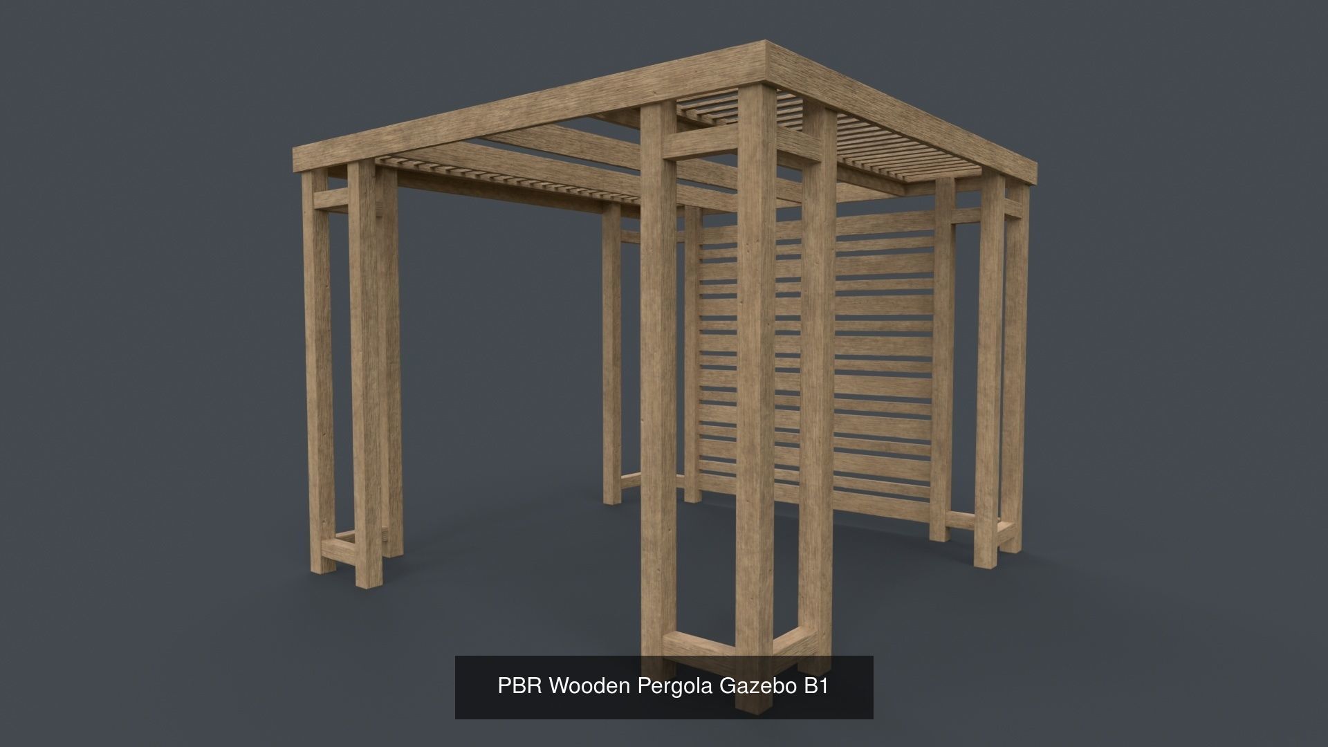 PBR Wooden Pergola Gazebo - Collection _89