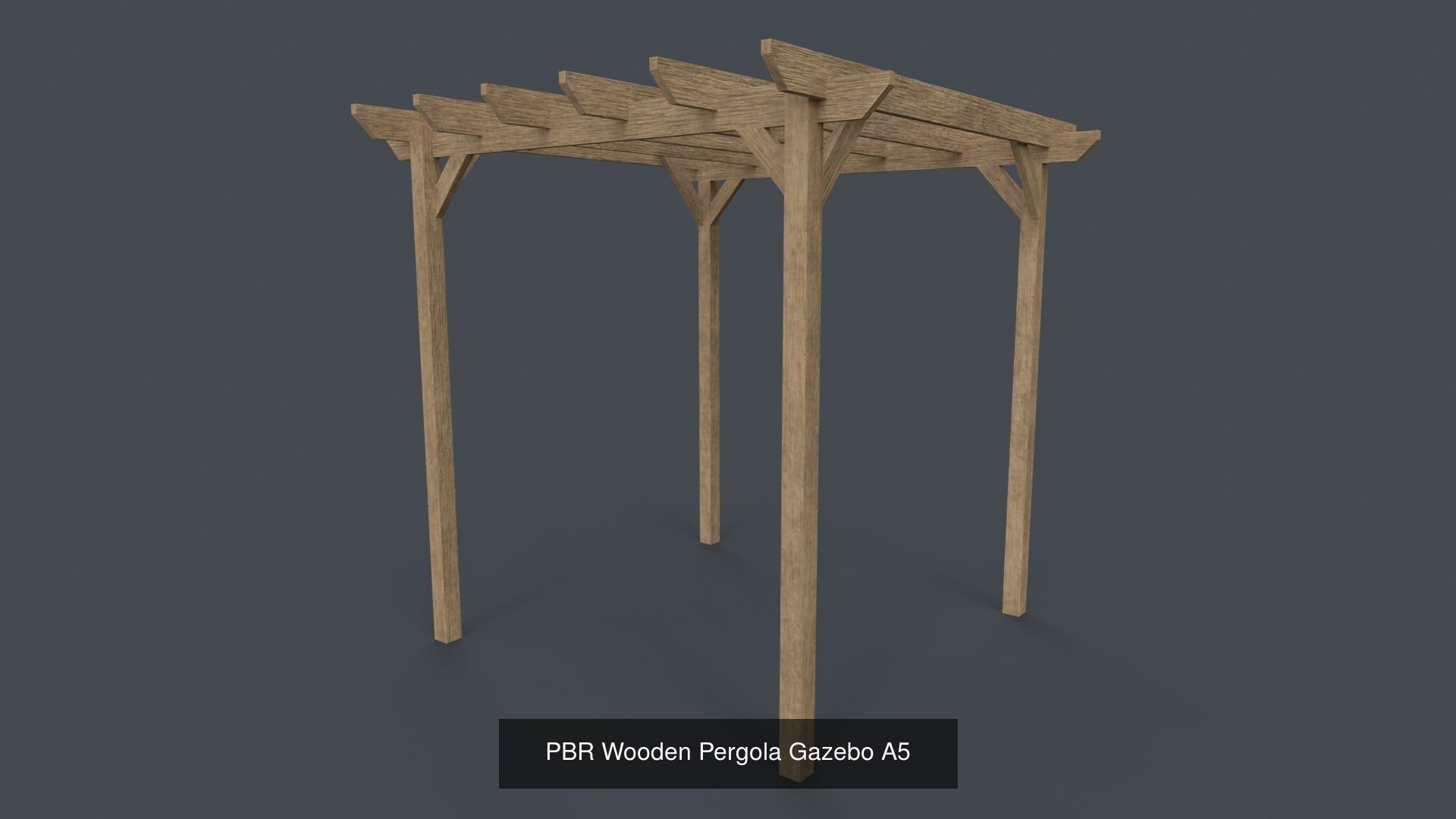 PBR Wooden Pergola Gazebo - Collection _87