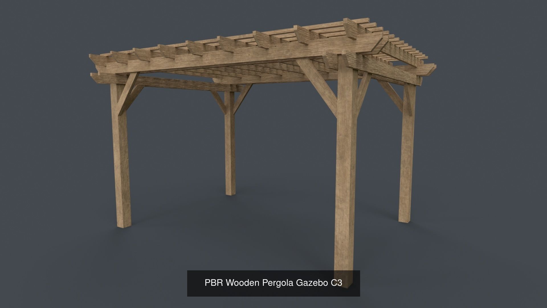 PBR Wooden Pergola Gazebo - Collection _95