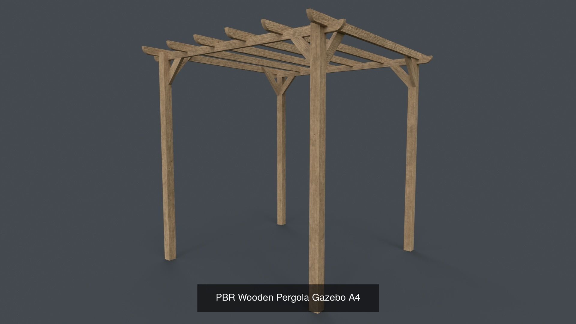 PBR Wooden Pergola Gazebo - Collection _86