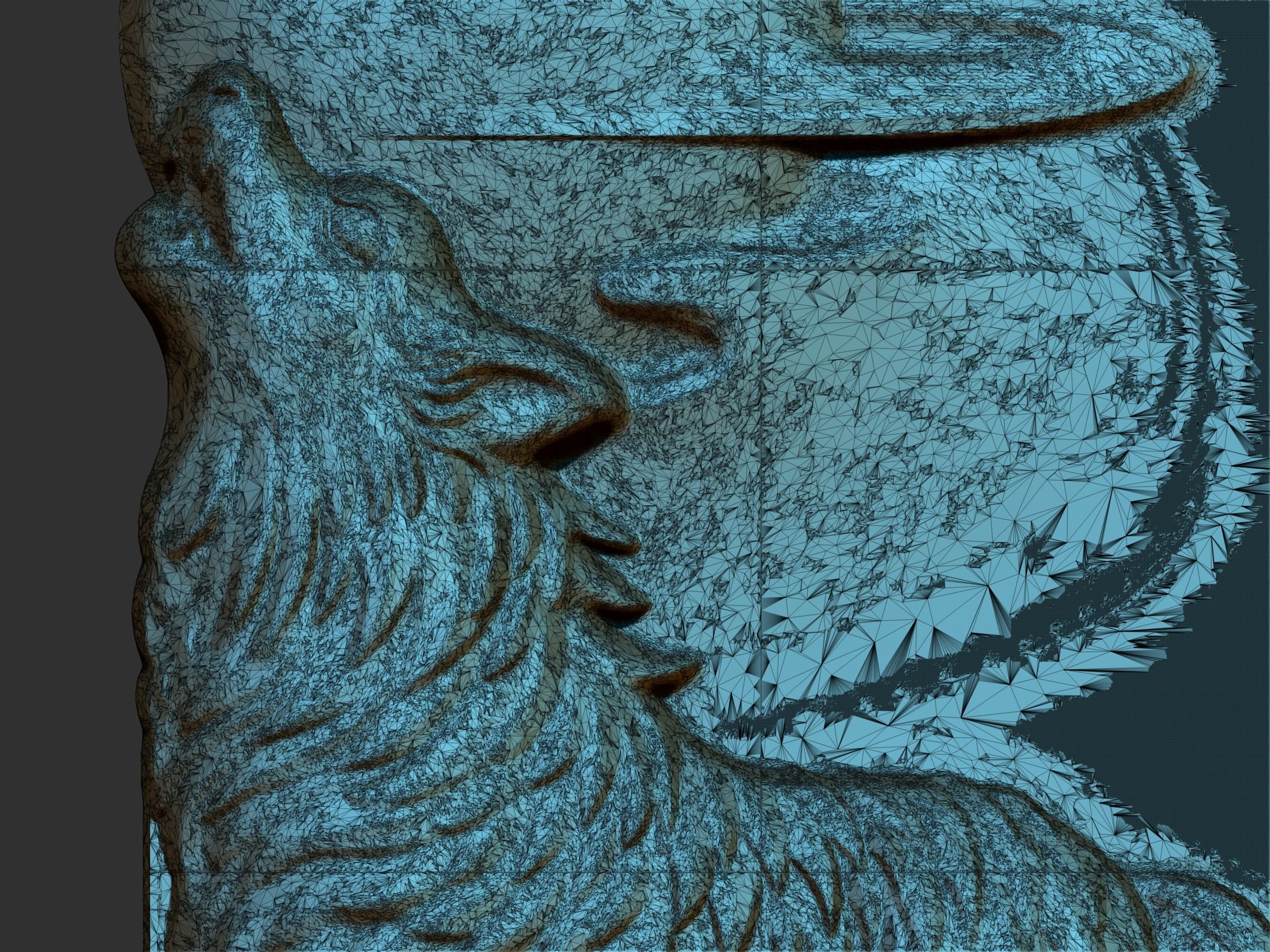 Howling Wolf 3D print model_5