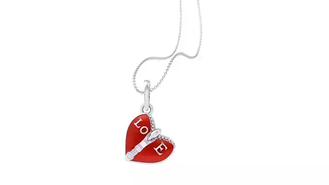 Kids Heart Pendants 3dm STL OBJ FBX Renders Details