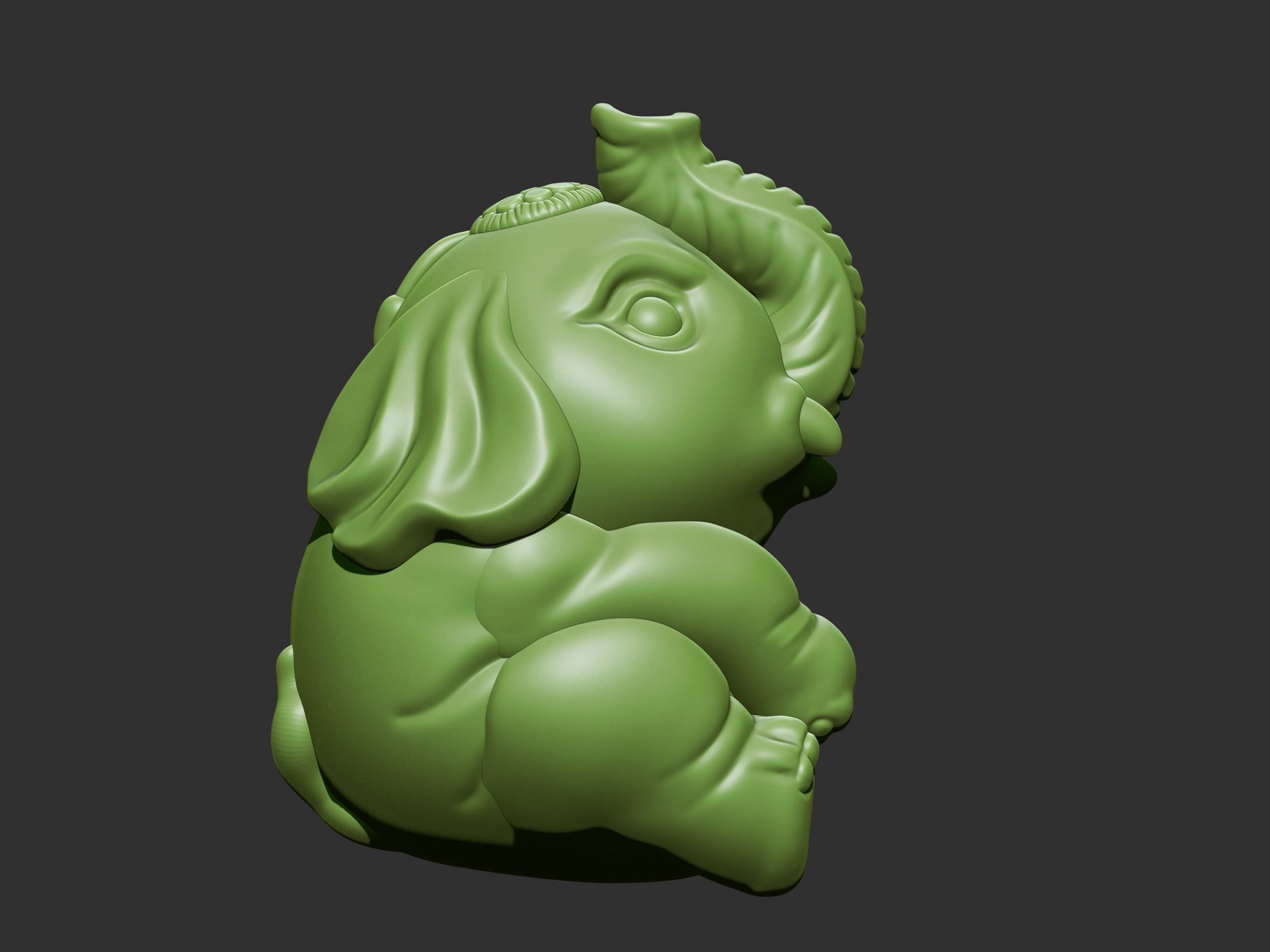 baby elephant 3D print model_2